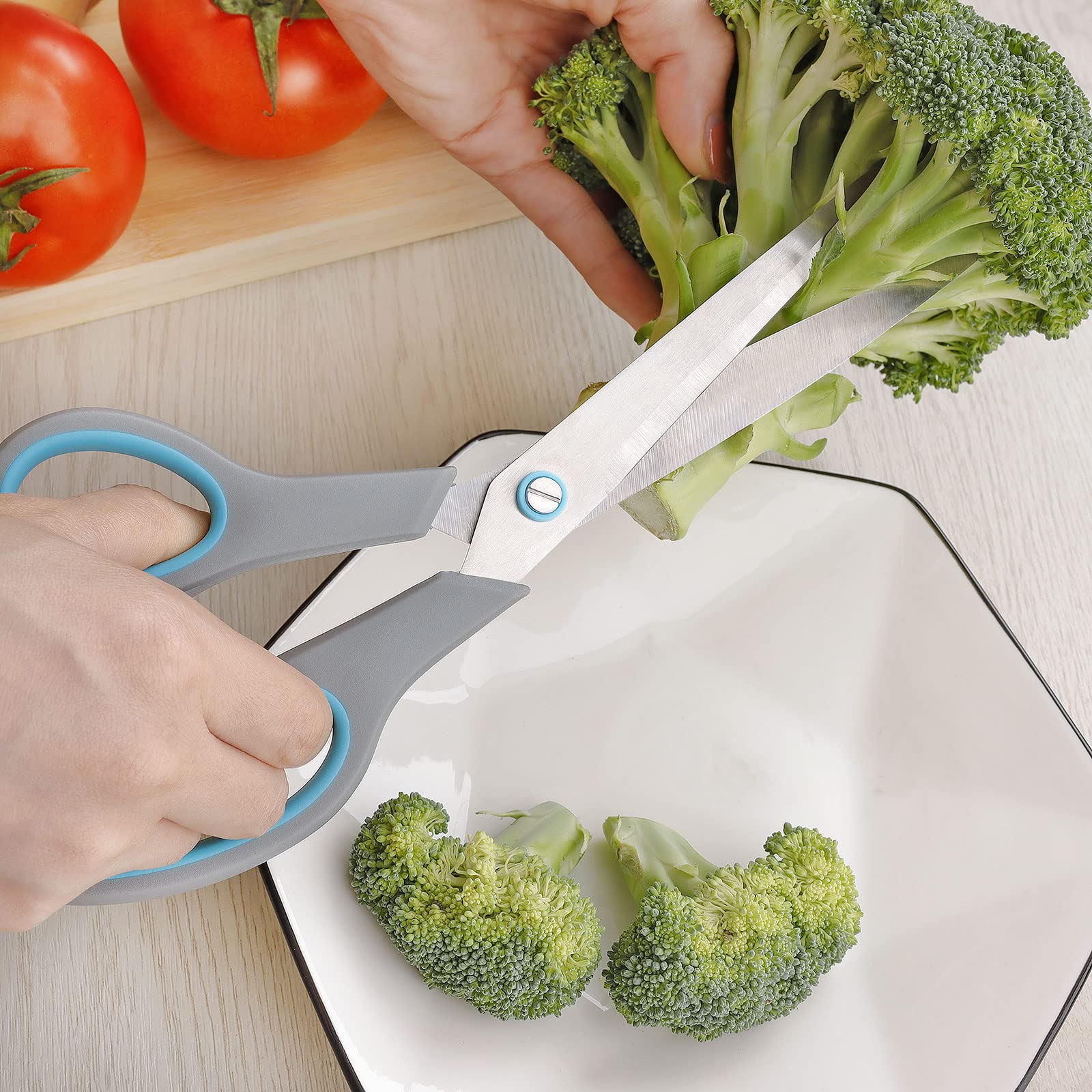 Asdirne all-purpose 9.1-inch scissors with ergonomic handle for fatigue-free cutting.