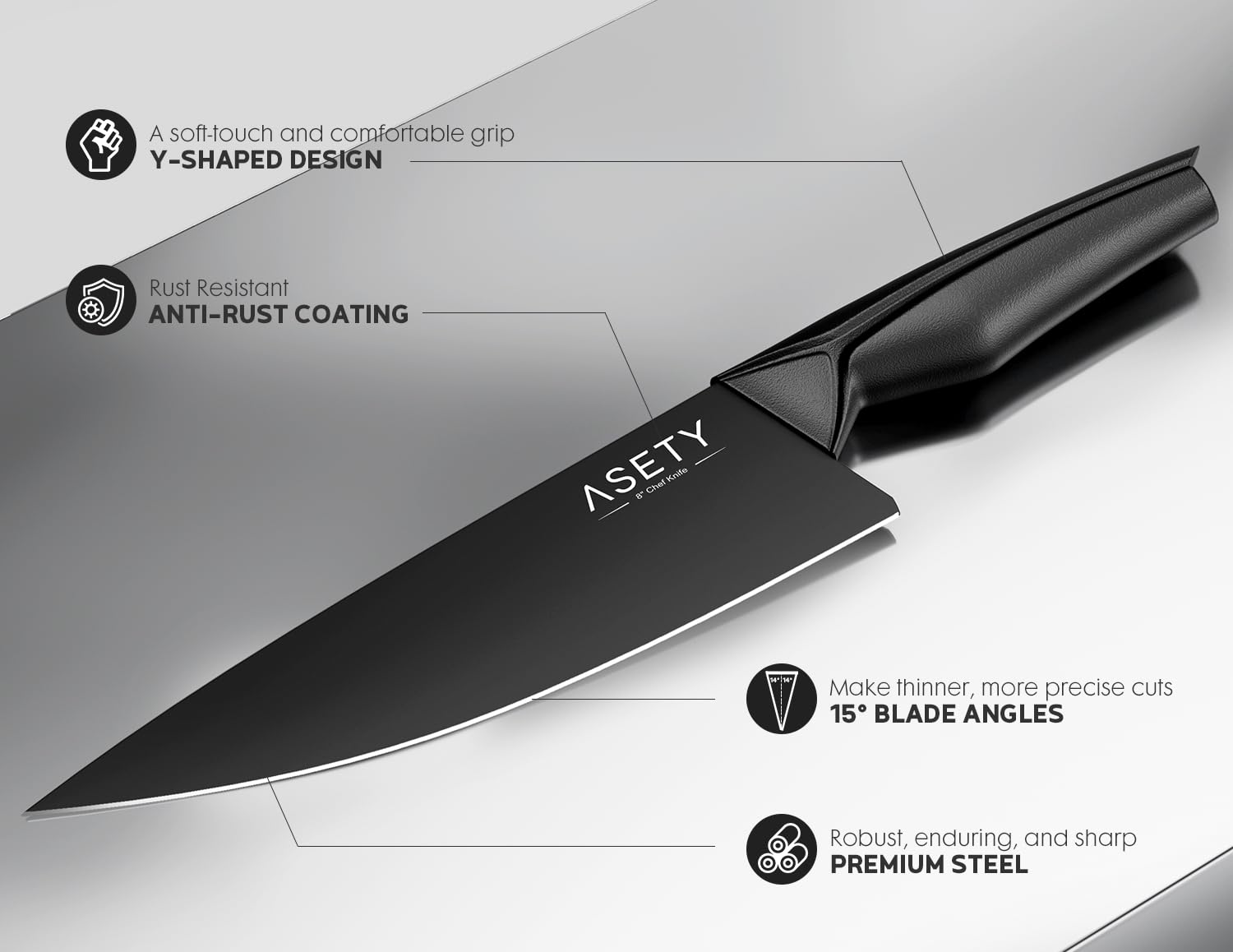 ASETY kitchen shears and block showcasing complete kitchen readiness