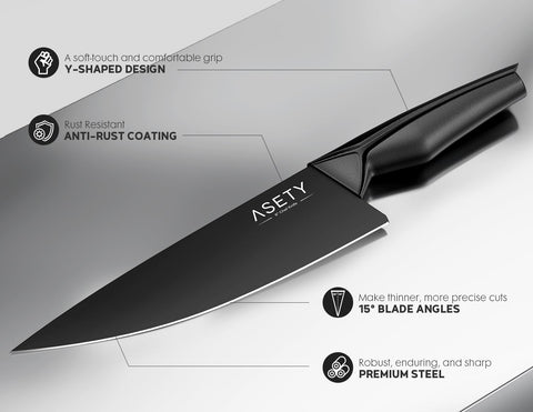 ASETY kitchen shears and block showcasing complete kitchen readiness