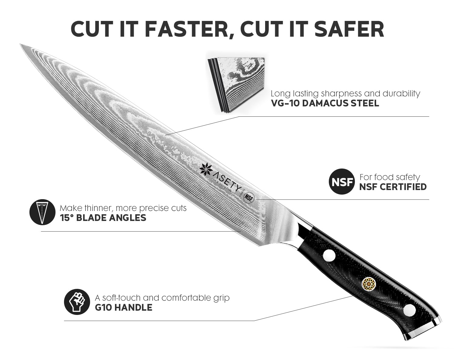 ASETY carving fork with elongated tines anchors turkey securely during slicing.