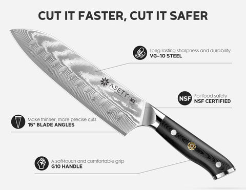 ASETY Damascus 5.5-inch utility knife delivers nimble trimming and scaling tasks