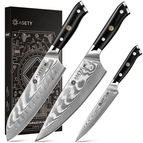 ASETY Damascus 8-inch chef knife for precise, effortless slicing in daily prep