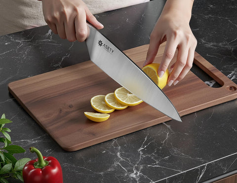ASETY kitchen scissors included for quick snipping and prep