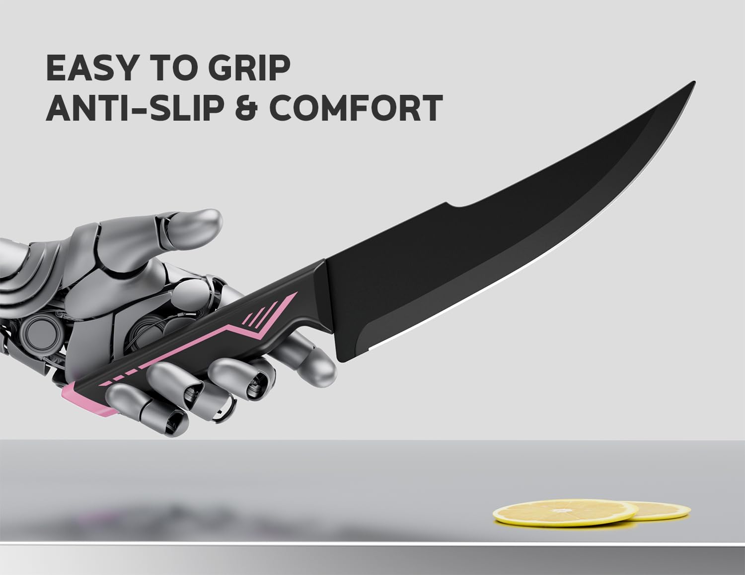 ASETY 4.5-inch steak knives set for serving and portion control.