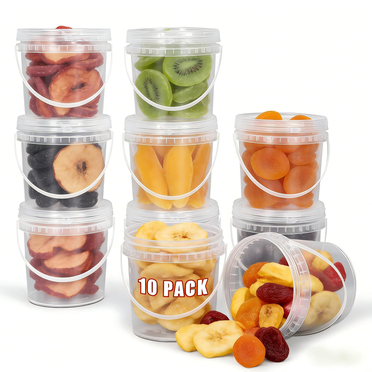 ASEVAT airtight bucket with lid 16oz for leak-proof food storage.