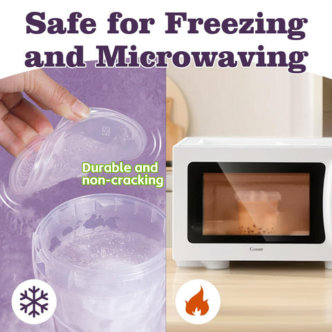 ASEVAT freezer-safe plastic containers help keep ingredients organized in the freezer.