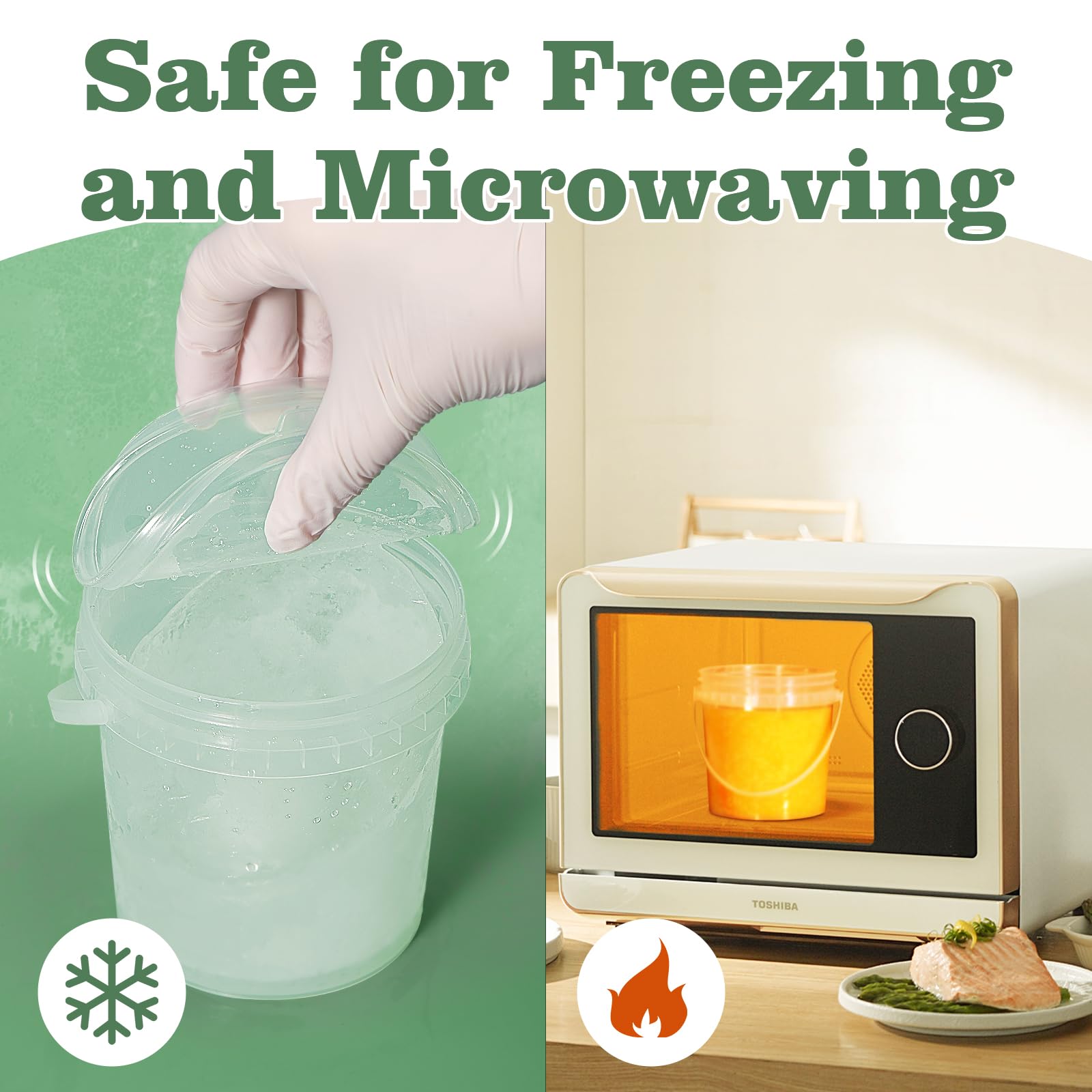 ASEVAT microwave-safe container heats soups easily while preserving flavor.