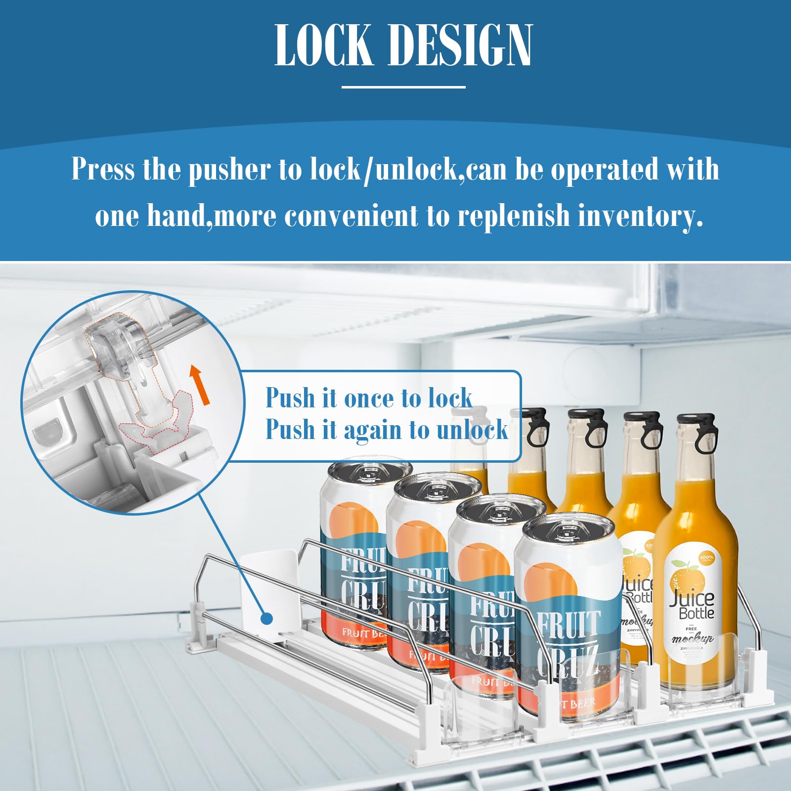 Asika double-guard rail keeps drinks upright and secure.