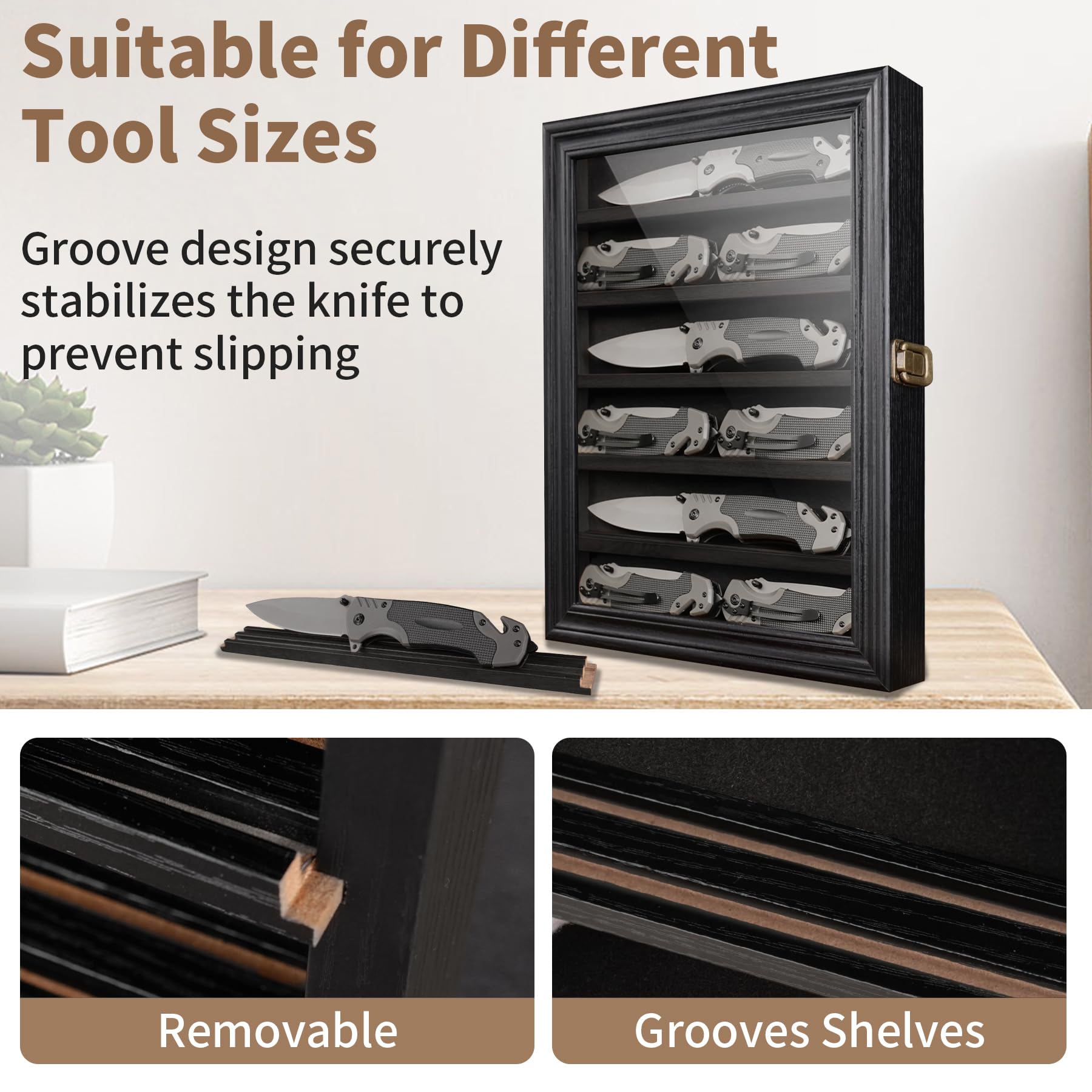 ASmileIndeep display case with tempered glass door for clear, durable viewing.