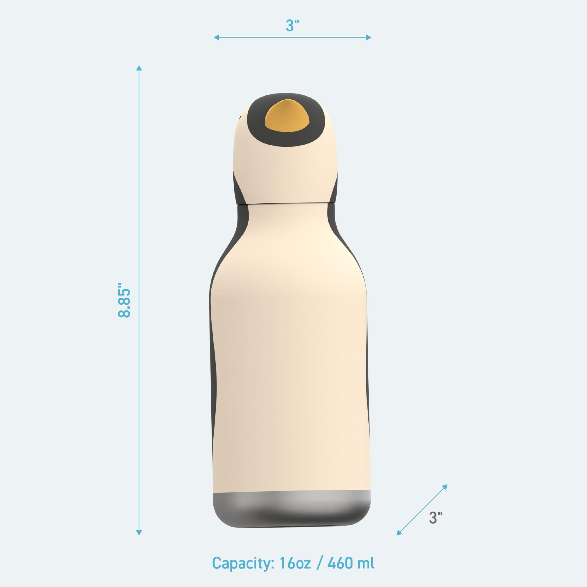 Asobu Bestie Bottle ergonomic shape fits small hands comfortably