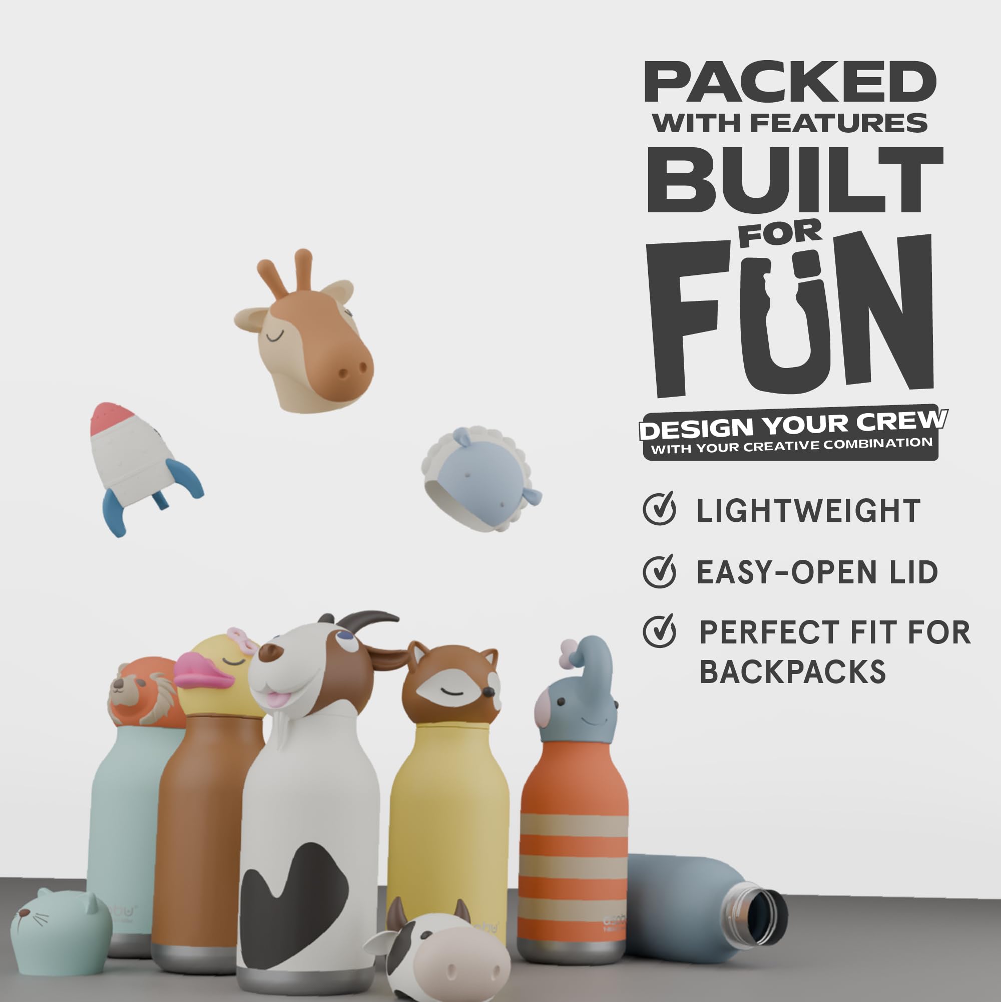 Asobu Bestie giraffe back-to-school bottle is durable and kid-friendly for busy days.