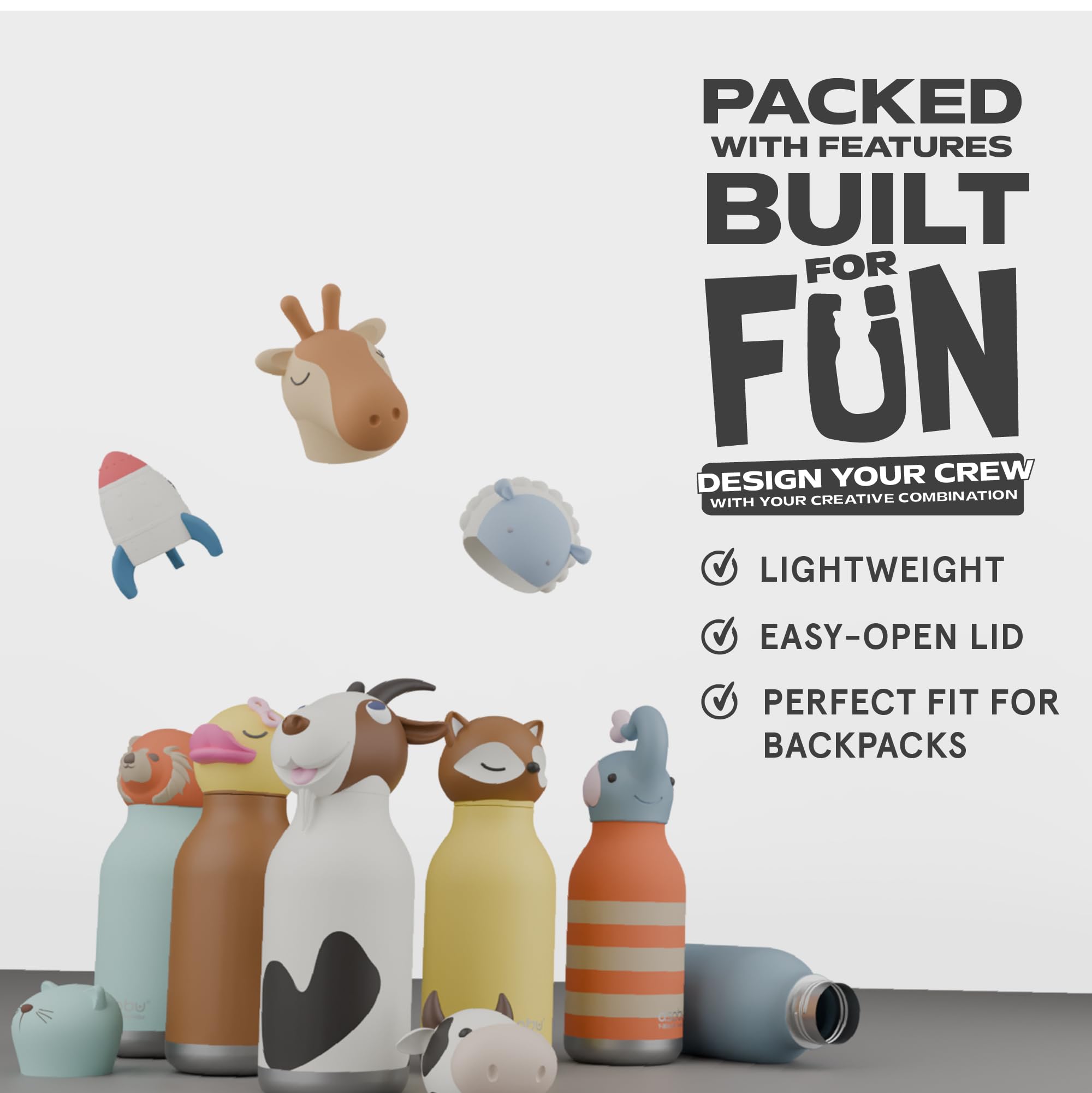 Asobu Bestie bottle spill-proof lid helps prevent leaks during travel.