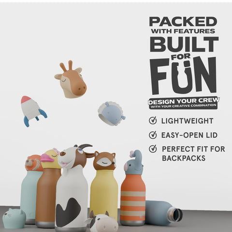 Asobu Bestie bottle spill-proof lid helps prevent leaks during travel.