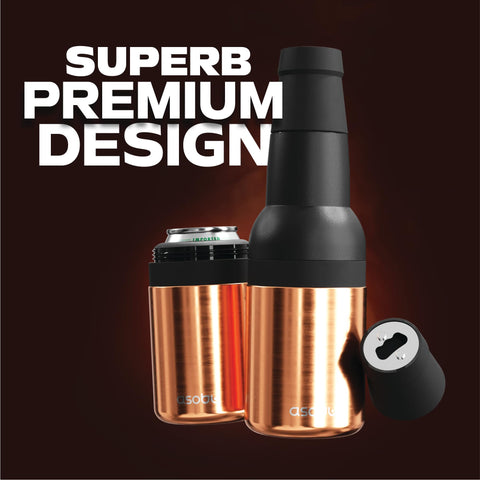 Asobu Frosty Beer Holder 2 Go beach and BBQ ready for outdoor refreshment.