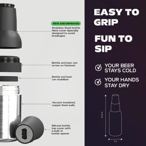 Asobu Frosty Beer Holder sweat-proof grip for outdoor use