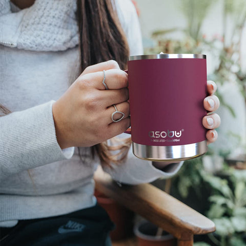 Asobu 12oz mug is easy to clean after use and resists stains.