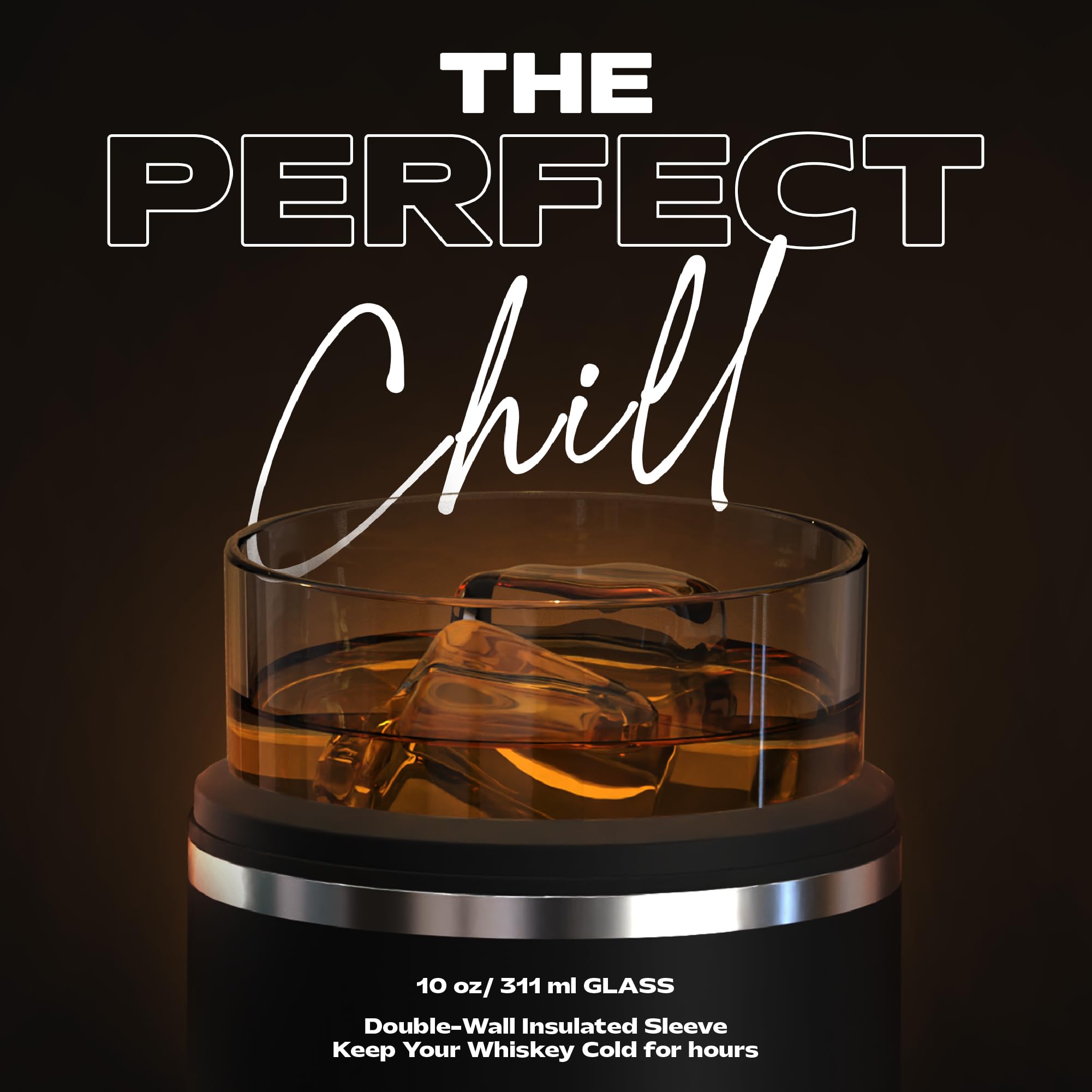 Asobu whiskey glass double-wall feature highlights enhanced temperature maintenance