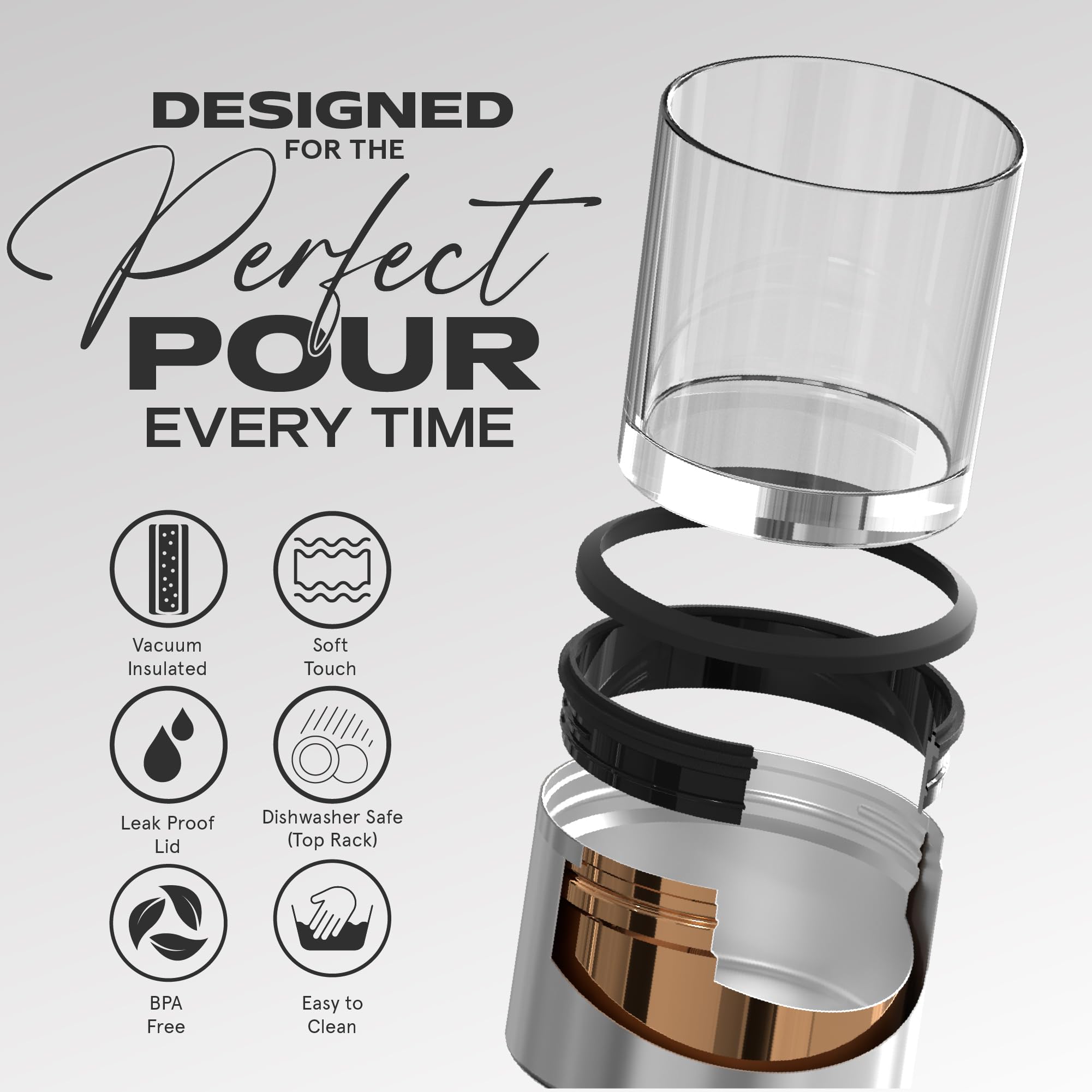 asobu whiskey glass top band-secure sleeve keeps the cup snug during outdoor picnics.