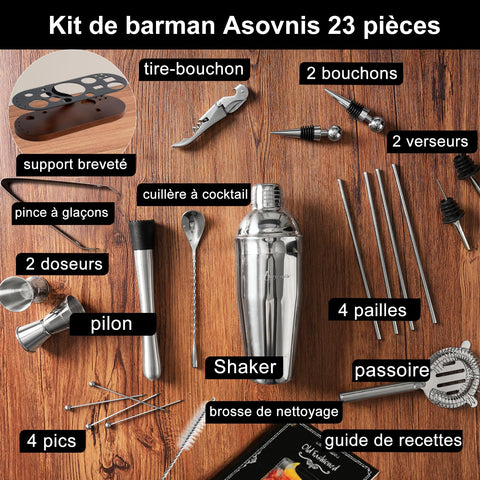 Asovnis jigger precise measurements for balanced pours in every drink.