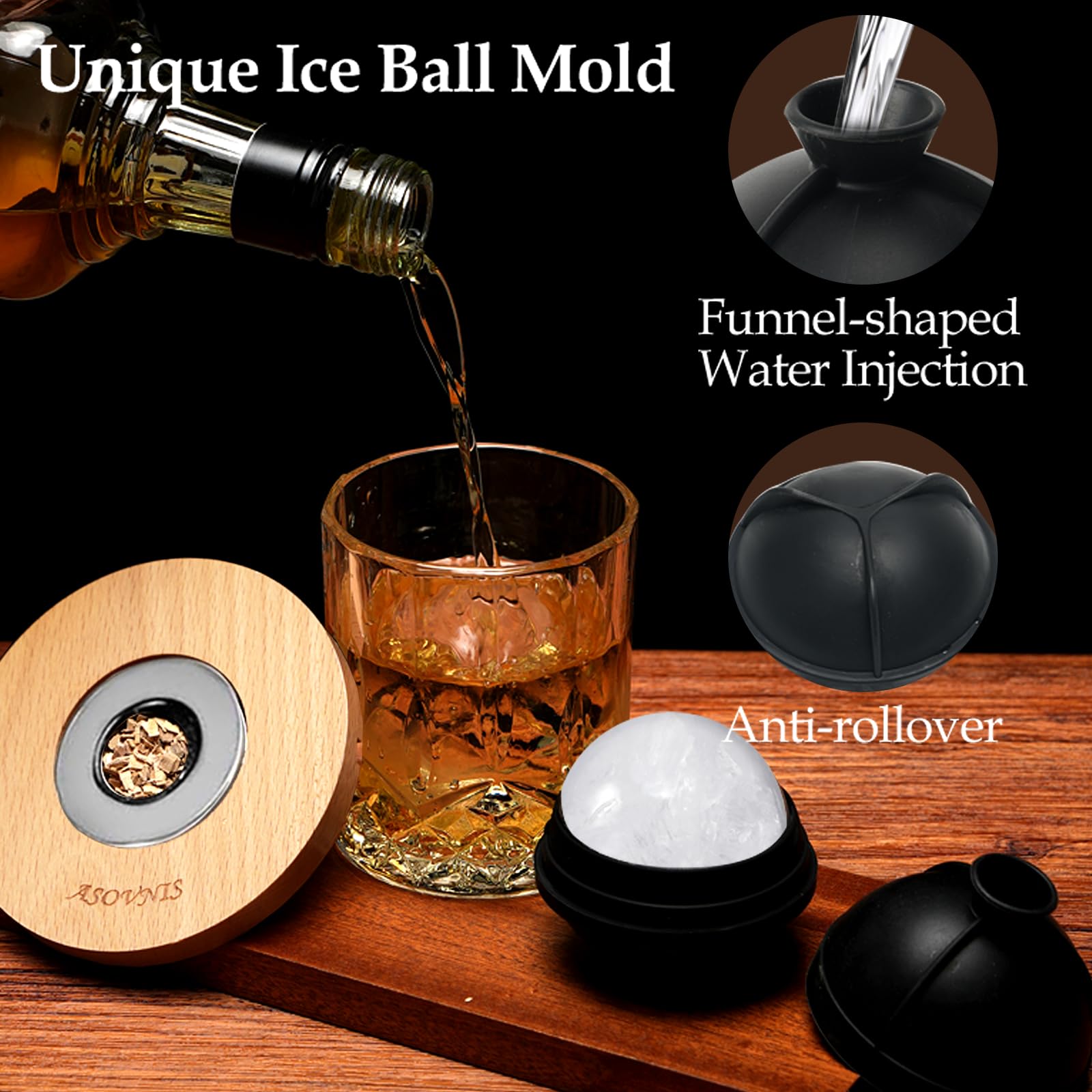 Asovnis Whiskey Smoker Kit with Torch – pear chips offer mellow smoke.