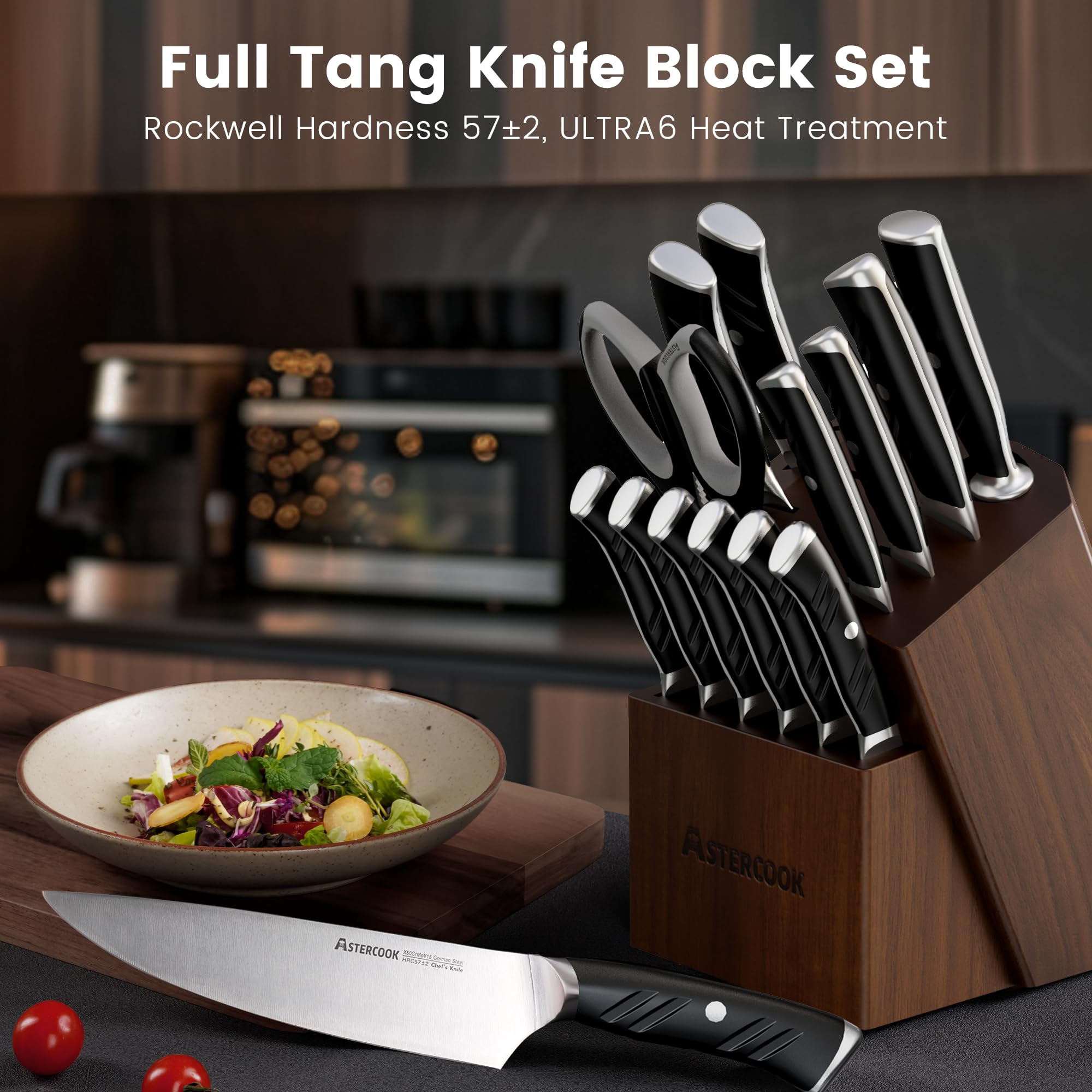 Astercook 5 inch utility knife handles daily prep tasks with control