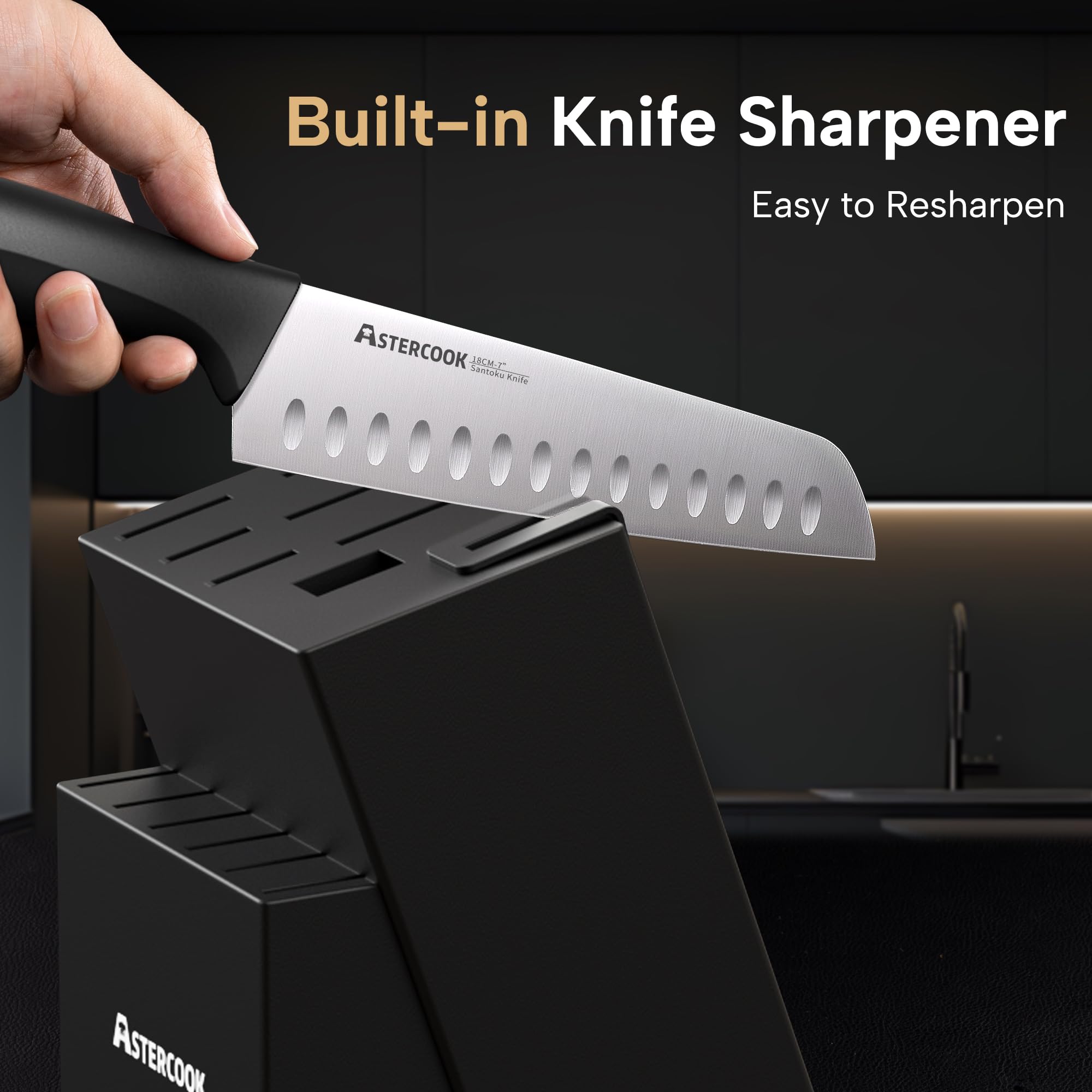 Astercook 5 inch utility knife ideal for precise prep.