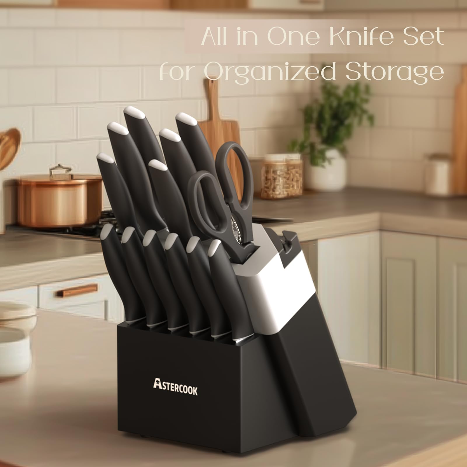Astercook serrated bread knife slices crusty loaves evenly