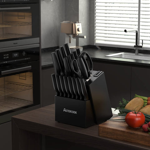 Astercook 8-inch serrated bread knife for clean, crust-control slices.