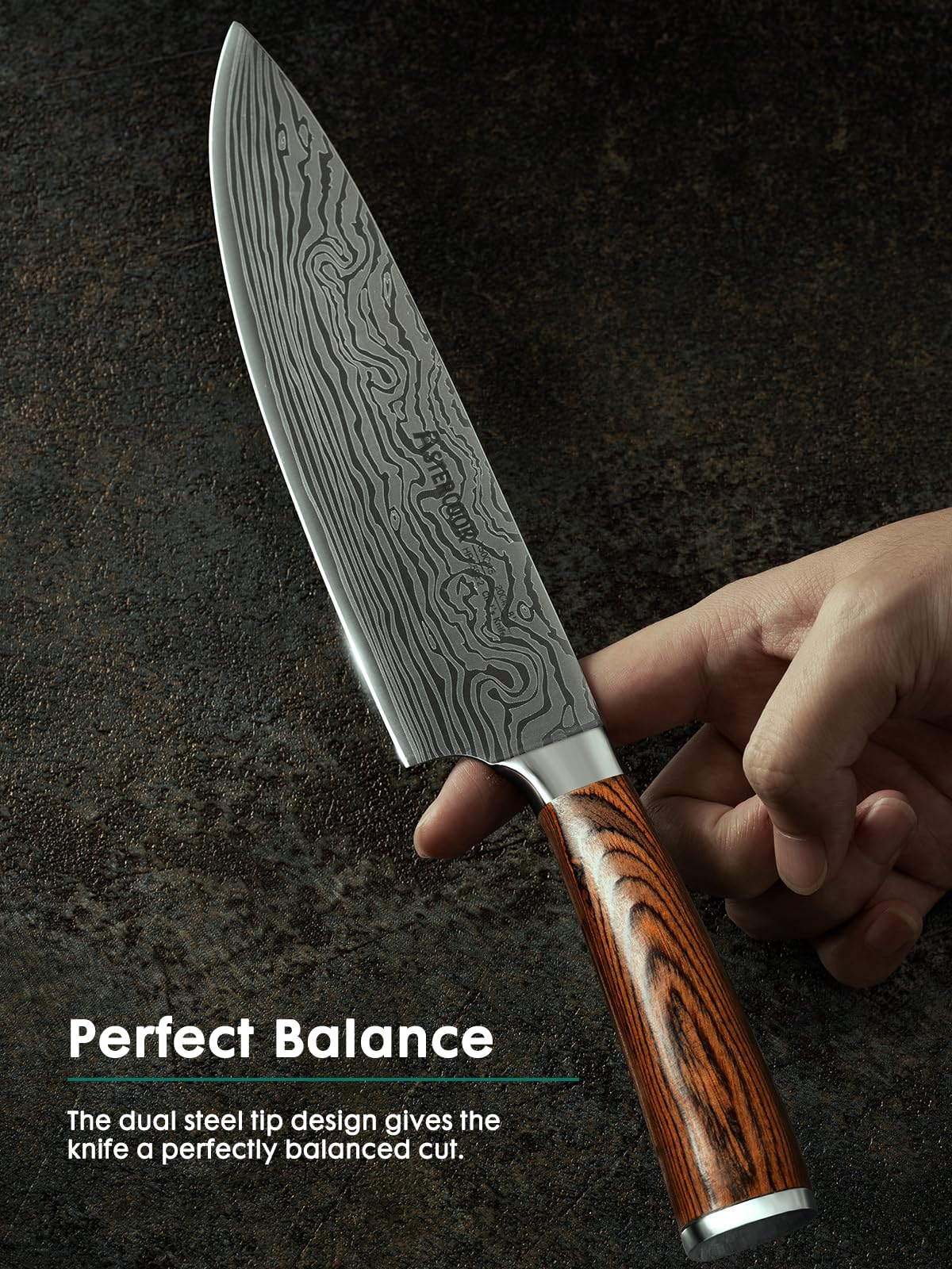 Astercook knife blade in German stainless steel for durability