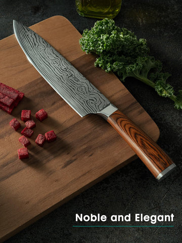 Astercook knife with sheath for safe storage and transport