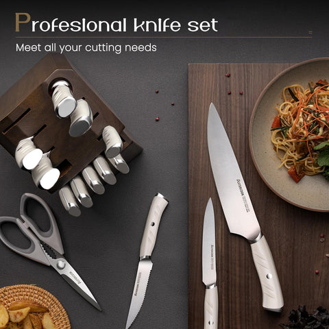 Astercook 8-inch serrated bread knife for clean crusts
