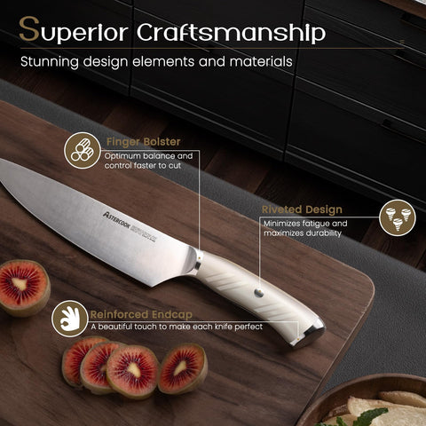 Astercook 8-inch slicing knife ready for precision cuts