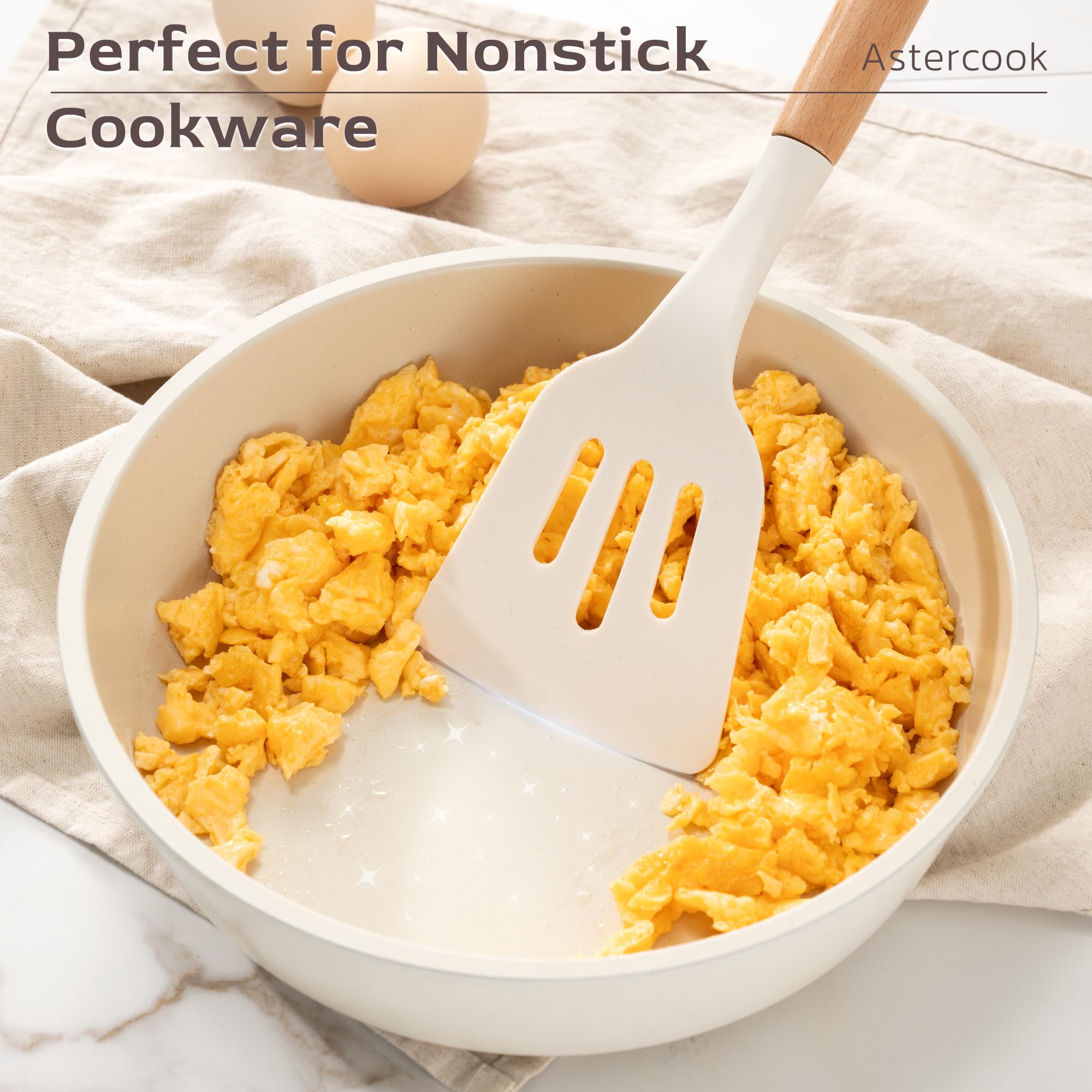 Astercook BPA-free silicone utensils ensure safe, odor-free meal prep.