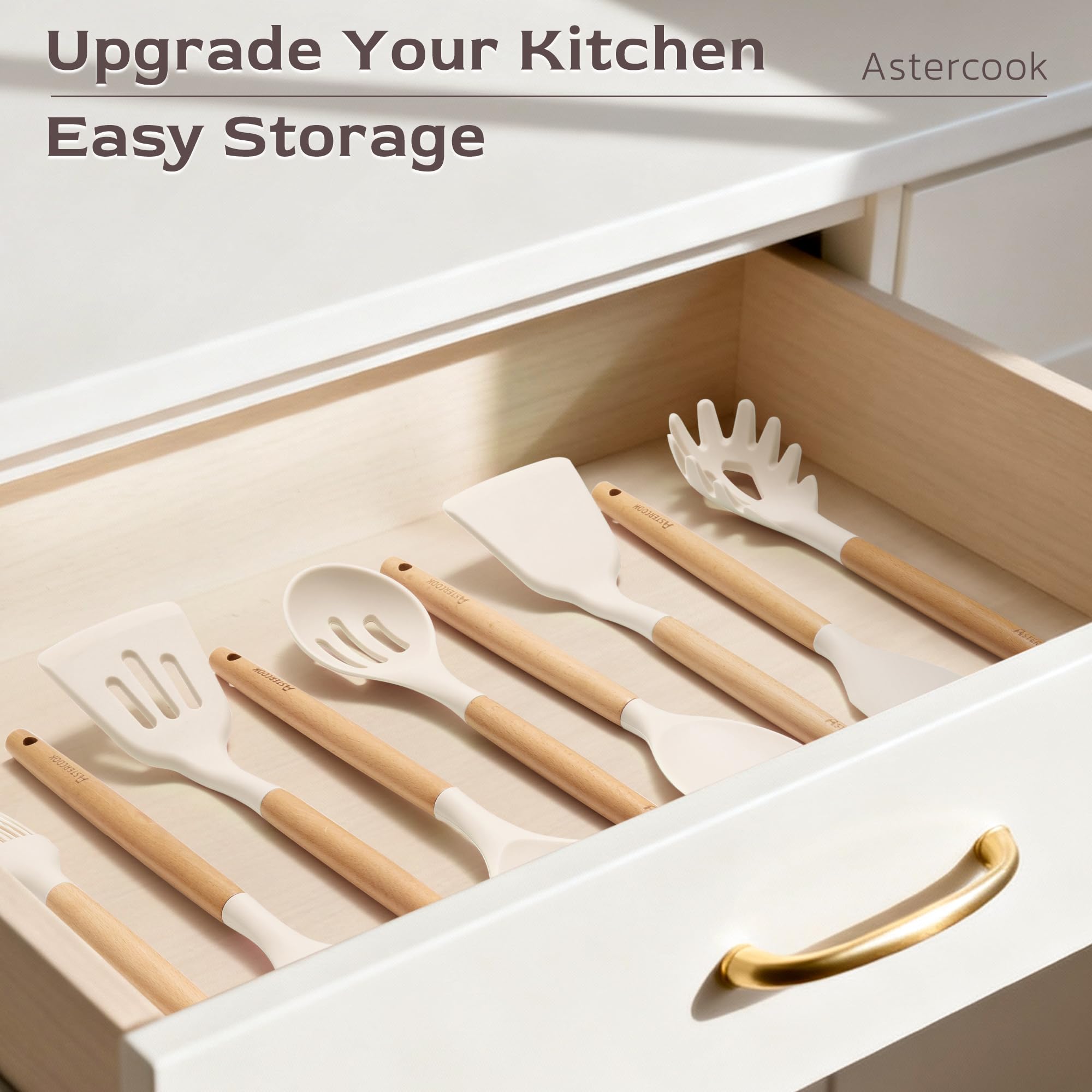 Astercook cream gift-ready set suits kitchen enthusiasts and new cooks.