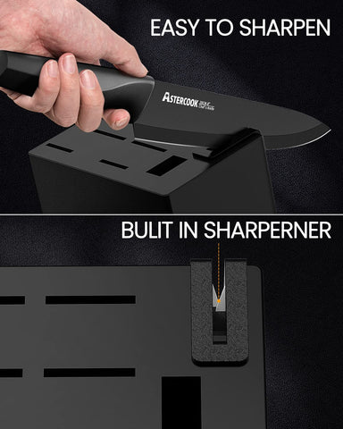 Astercook dishwasher-safe knives simplify cleanup after busy cooking.