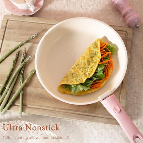 Astercook nonstick coating enables quick, hassle-free cleaning after cooking.