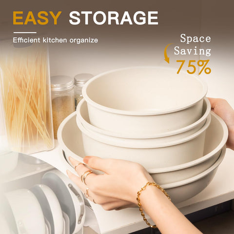 Astercook detachable handle design allows quick removal for thorough washing.