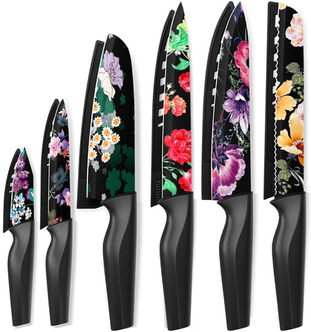 Astercook flower knife set 8-inch chef knife for precise slicing and meal prep.