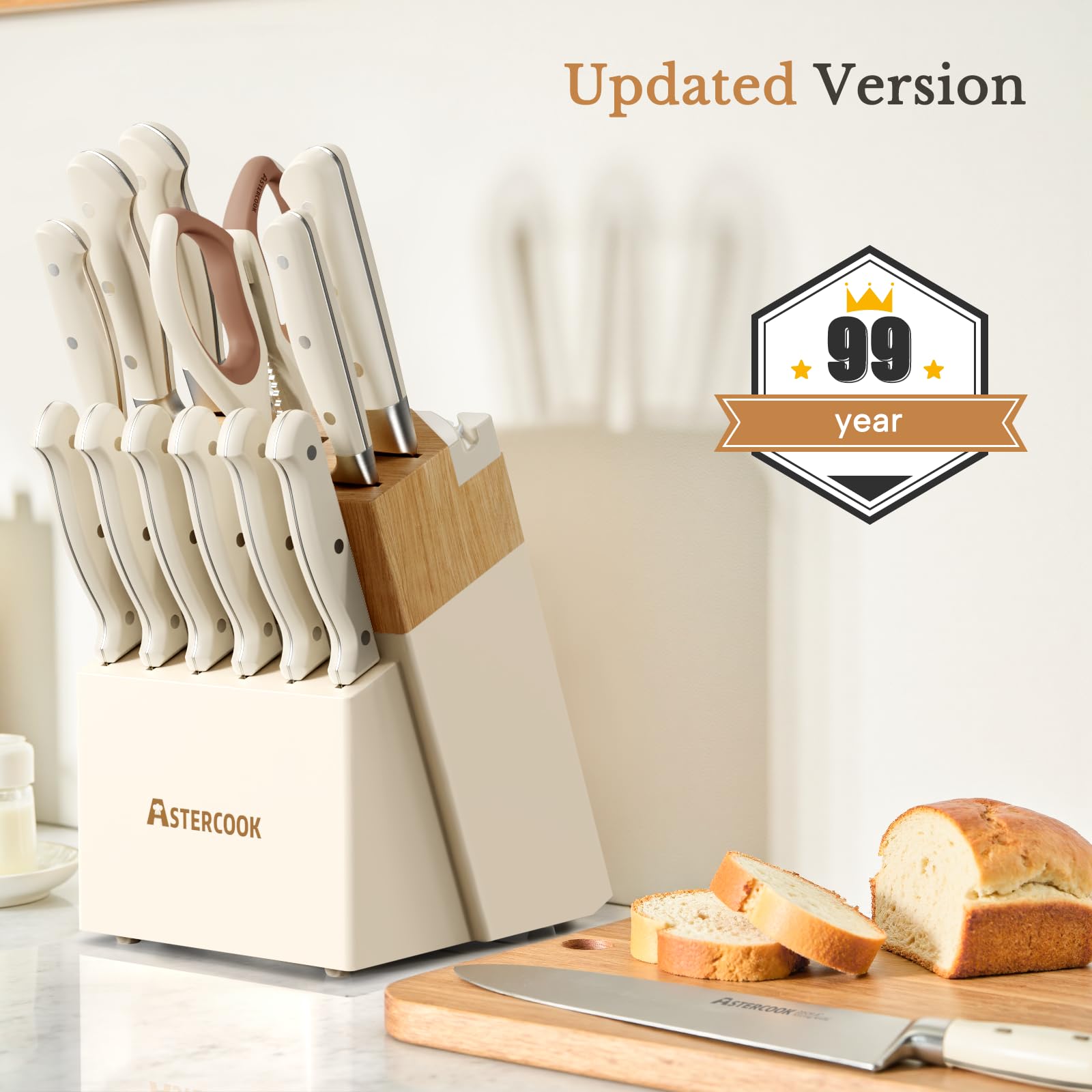Astercook full-tang handle close-up showing balanced control and reduced fatigue