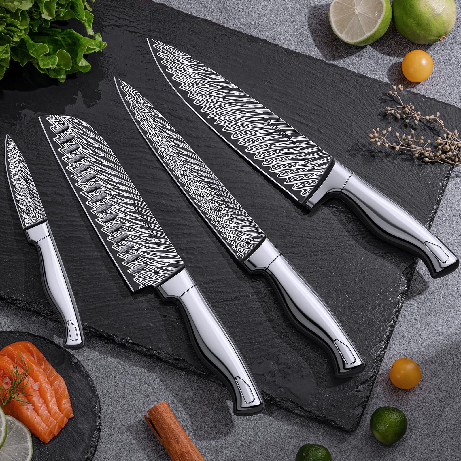Astercook German stainless steel blades deliver precise slicing and long-lasting sharpness.