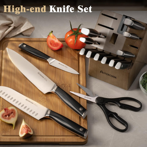 Astercook gift-ready knife set makes a thoughtful housewarming or wedding present.
