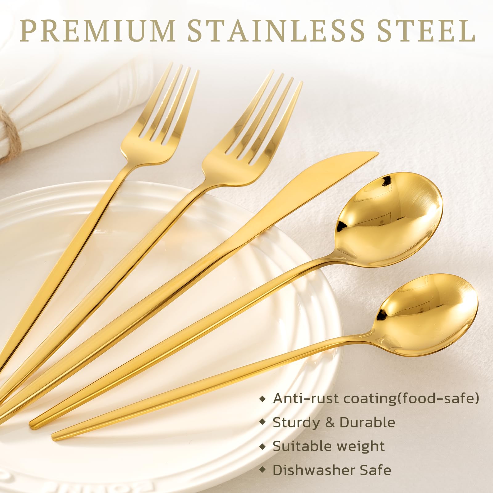 Astercook 24-piece set for four, ideal for family meals and entertaining.