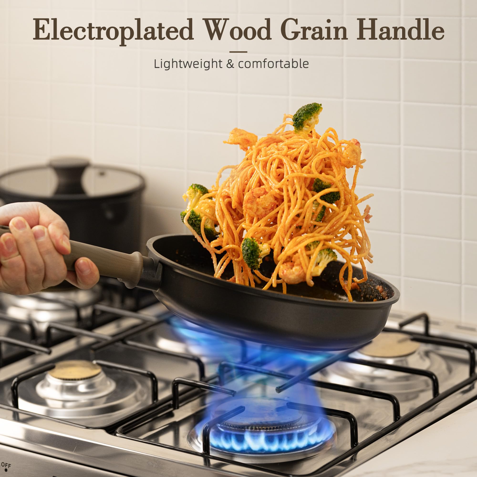 Astercook induction-ready cookware works on induction, gas, and ceramic stoves.