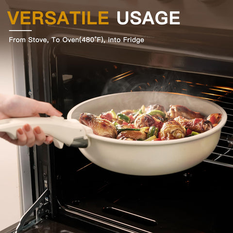 Astercook induction-ready and oven-safe cookware suitable for versatile cooking.