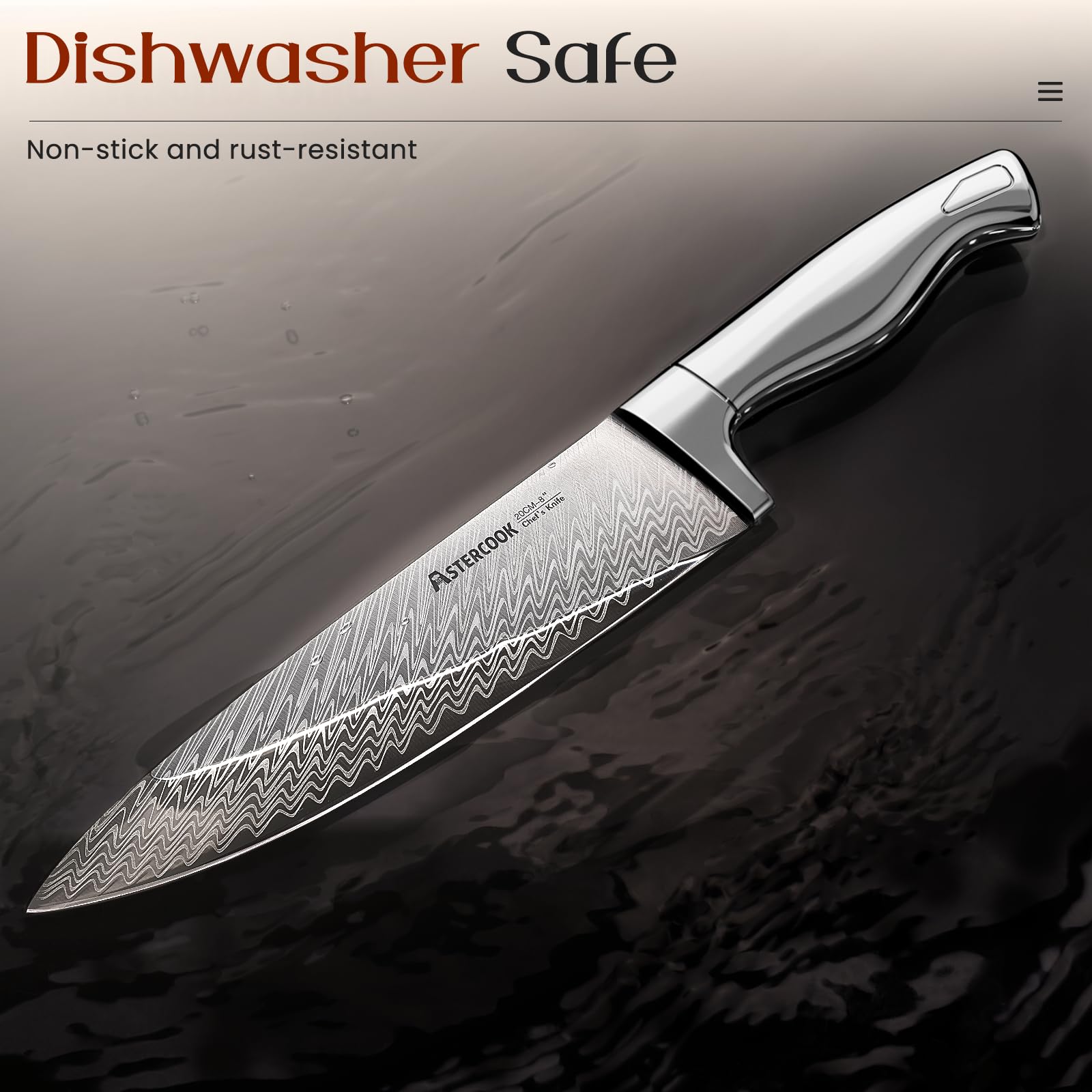 Astercook kitchen shears complete the set for snipping.