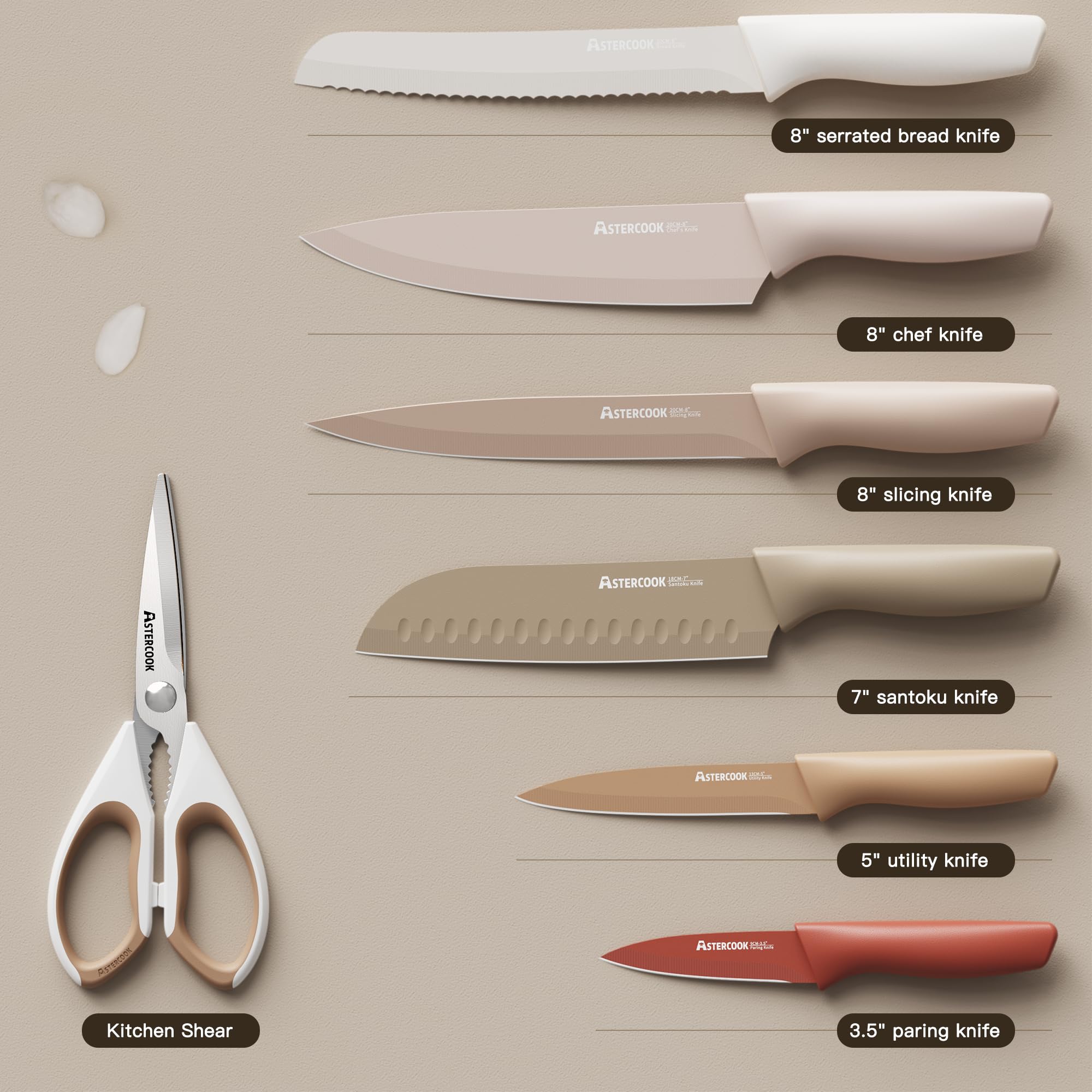 Astercook 5-inch Utility Knife for versatile everyday tasks