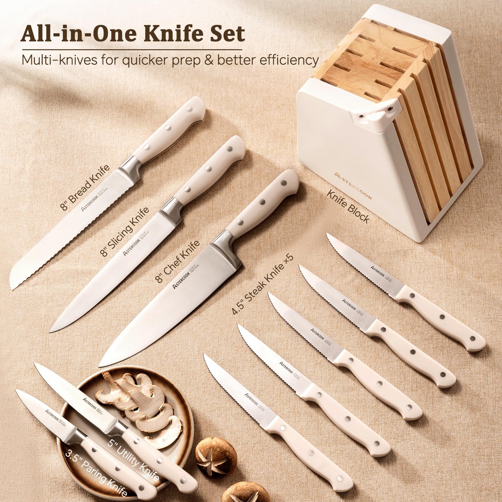Astercook 8-inch chef knife for precise, effortless chopping.