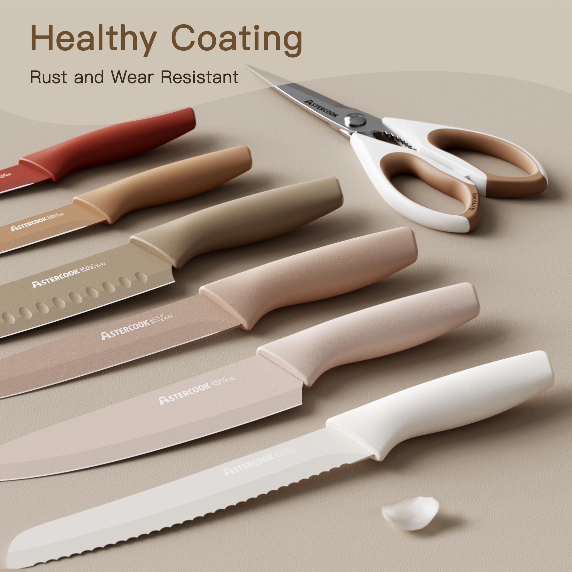 Astercook 8-inch Slicing Knife for large cuts and even portions