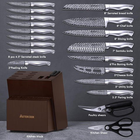 Astercook 8-inch slicing knife ideal for large cuts and clean portions
