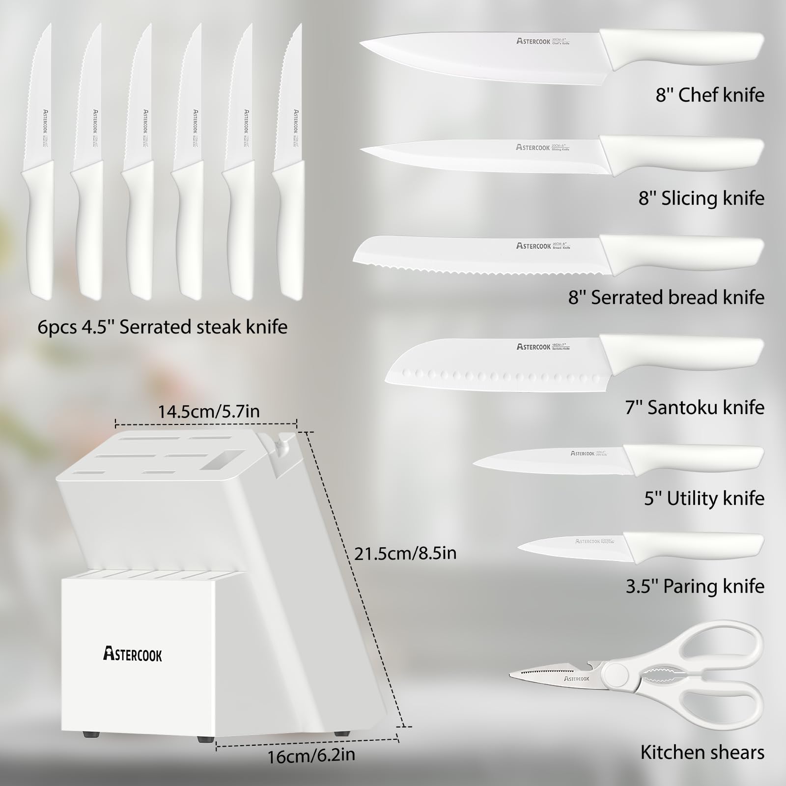 Astercook balanced design improves control for precise chopping